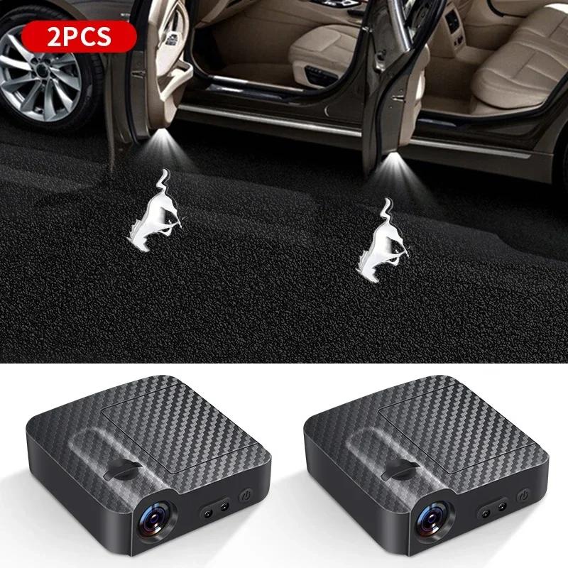 Car Sticker Hot For Ford 1/2Pcs LED Logo Projector Car Door Welcome Open Light for Ford Mustang 2005 2010 2015 218 GT Mujer Elea