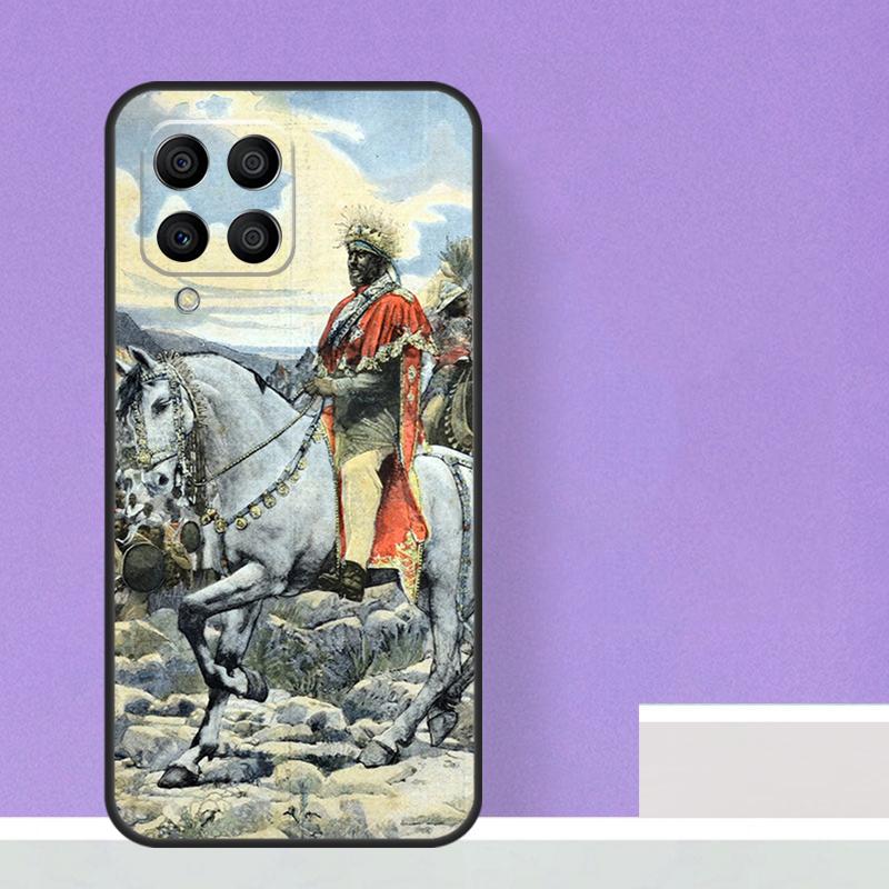 Emperor Menelik II of Ethiopia Case For Samsung Galaxy M21 M31 M15 M55 M56 M36 M16 M06 M13 M33 M53 M12 M32 M52 M14 M34 M54