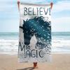 Microfiber Unicorn Beach Towel Cute Animal Bath Towel Absorbent Towels for Pool Swim Bathroom Sport Girl Quick Dry Beach Blanket