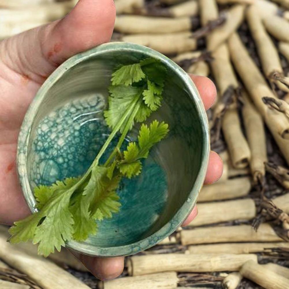 Multifunctional Herb Cutter Stripper Vanilla Vegetable Greens Leaf Remover 4 Holes Ceramics Bowl Peeler Cooking Kitchen Tools verde