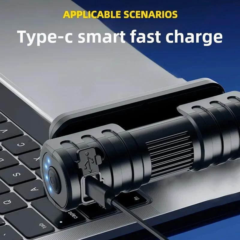 USB Rechargeable Headlamp Portable Flashlight COB LED Work Light  Rotatable Magnetic and Waterproof Lamp for Car Repair