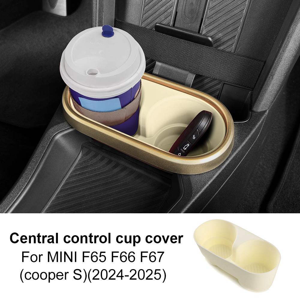 For Mini Cooper S F65 F66 F67 2024 2025 Car Cup Limiter Car Center Console Storage Box Car Cup Holder Limiter Black