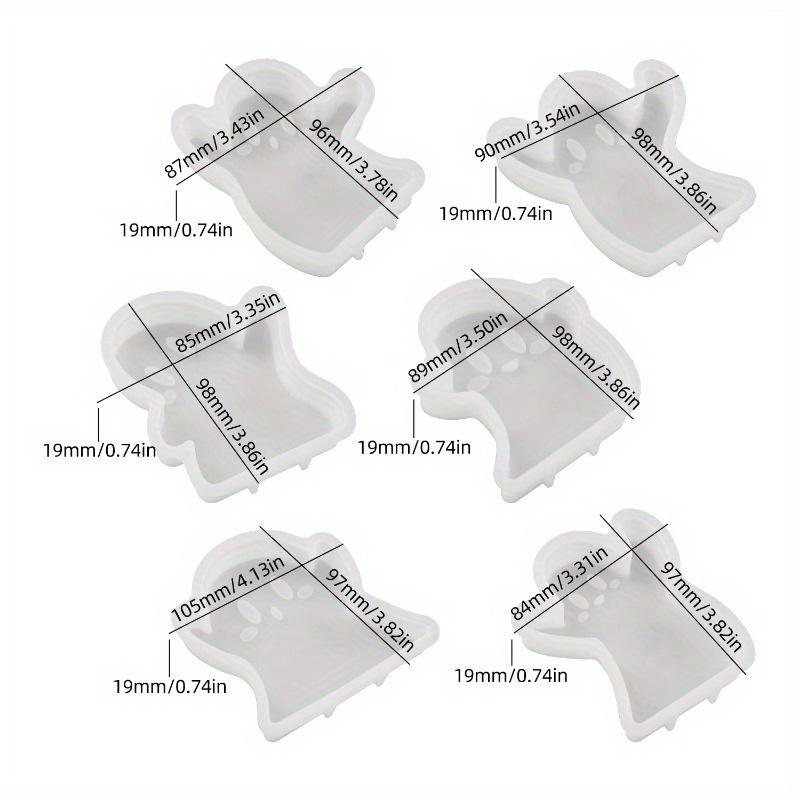 

6 шт./набор Милая мультяшная форма для ароматической свечи в виде привидения из силикона, ручная работа, форма для диффузора, креативный подарок на Хэллоуин, домашний декор