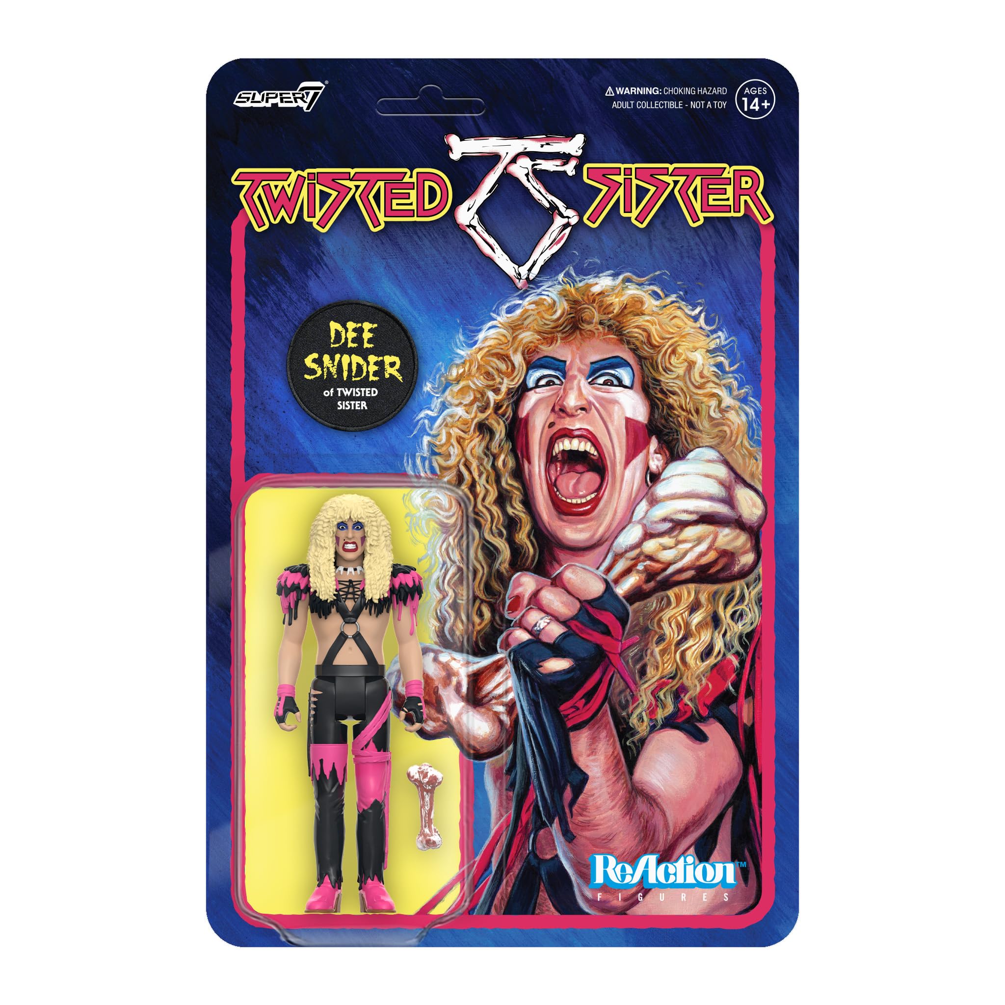 

Twisted Sister ReAction Figure Dee Snider Super7 Genuine Toy -