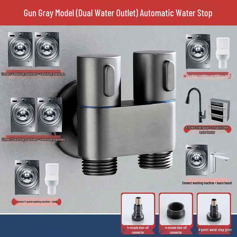 Washing Machine Faucet with Automatic Shut-off Valve