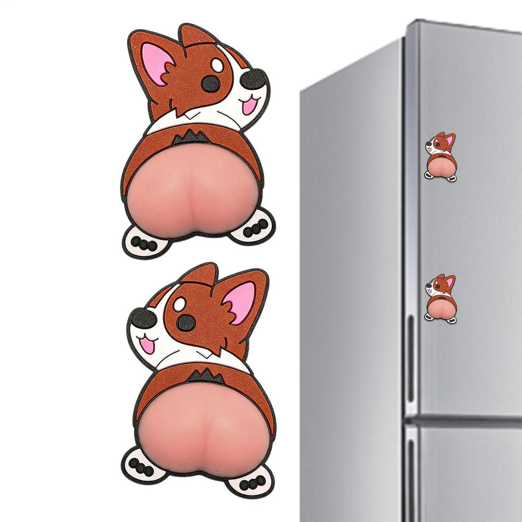 3D Anti-Collision Door Knob Wall Protector Self Adhesive Cute Dog Decoration Door Wall Protector for Hitting Swinging Pinch
