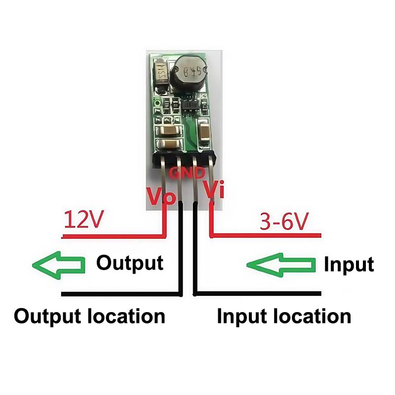 Ultra-Small Dc 3.3V/3.7V/4.5V/5V To 12V Boost Converter Board, Power Supply Module.