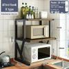 Three-Layer Kitchen Microwave and Spice Storage Rack