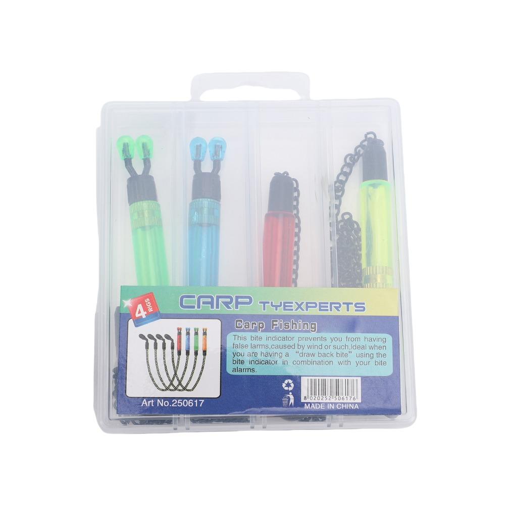 4PCS ABS Stainless Steel Fish Bite Indicator Fishing Swing Bite Alarm  For European Carp Fishing