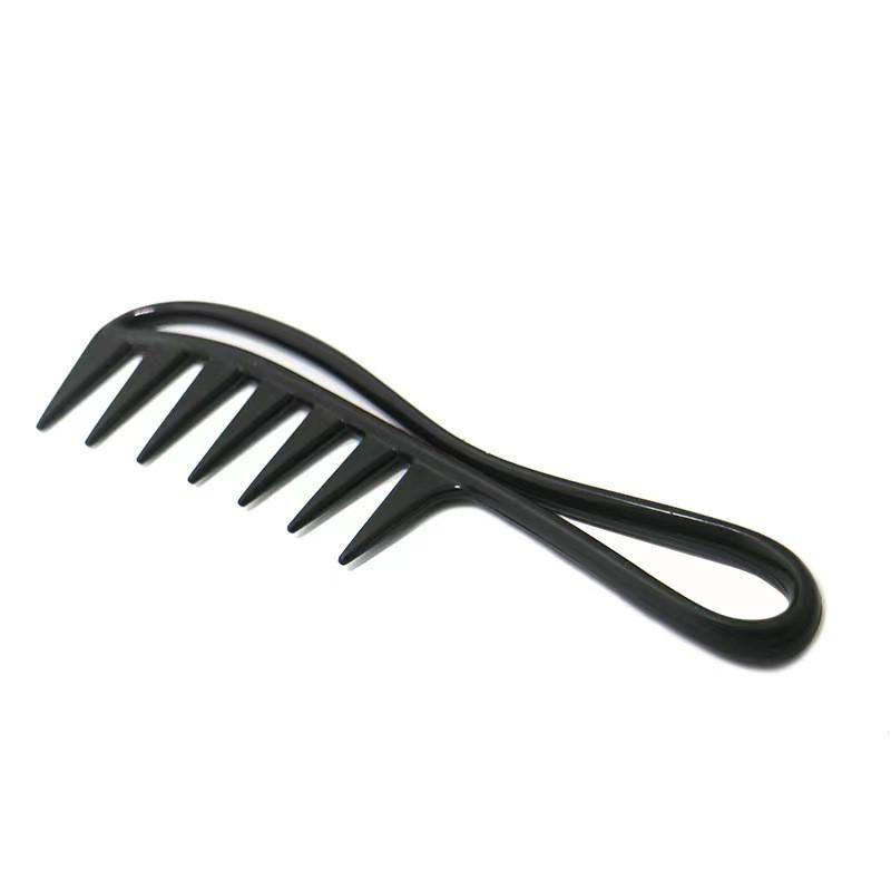 Hair Comb With Fish Bone Handle Large Teeth Styling Brush For Mens Hair Styling And Haircare
