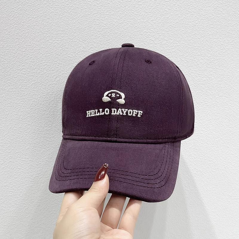 Big head circumference hat women's deepened widened brim showing face small baseball cap spring and summer versatile sunshade cap men's