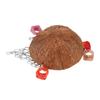 Pet Birds Toy Squirrel Coconut Shell Hanging Basket Sling with Acrylic Rings Pets Accessories For Parrot Hammock Birds