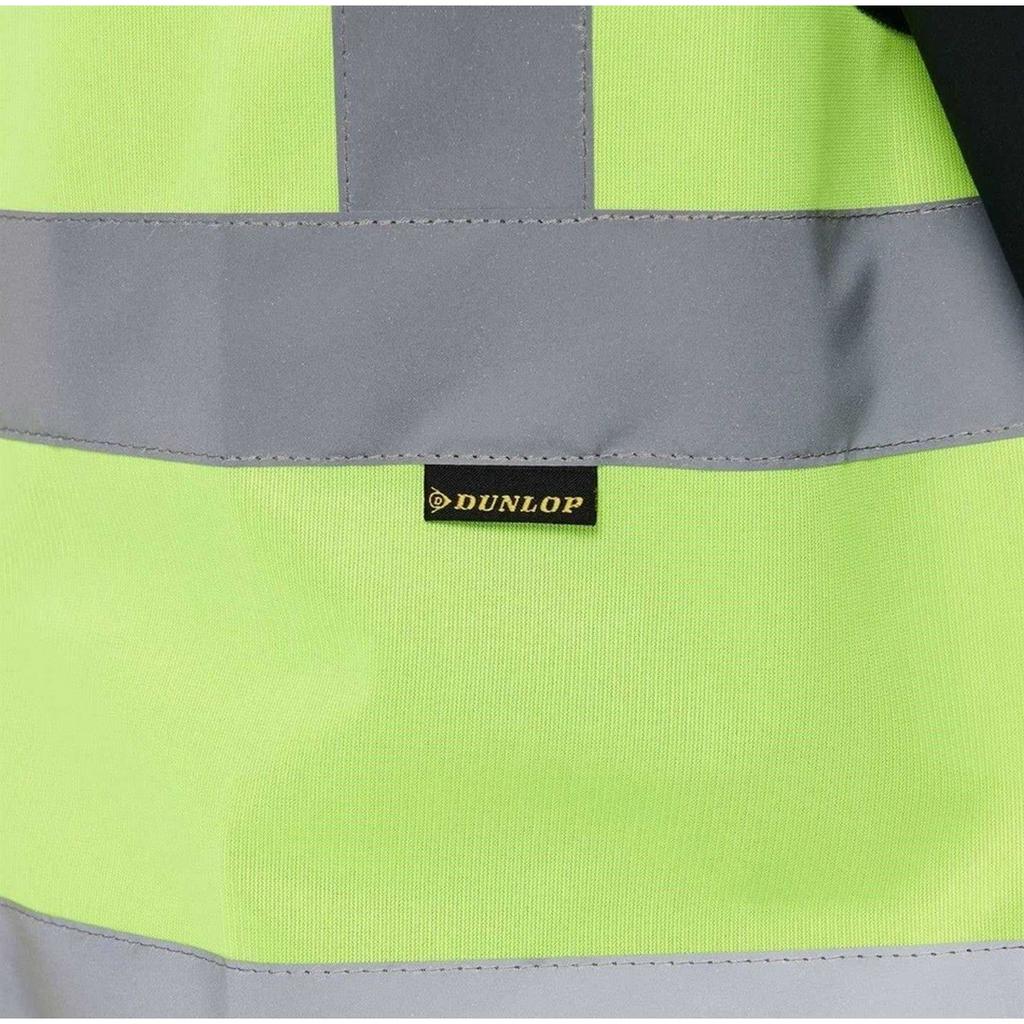 DUNLOP Mens Polyester High-Vis Safety Hi-Vis Vest