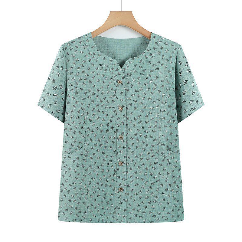 

Floral Summer Cardigan & T-Shirt Set for Middle-Aged and Elderly Women 4XL, for 150-165 jin