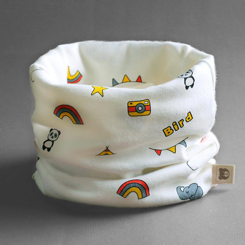 Class A Pure Cotton Baby Snood: Kids' Autumn/Winter Neck Warmer, Windproof Pullover Scarf for Boys & Girls.