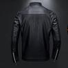 Men's Slim Fit Trendy Leather Motorcycle Jacket with Stand Collar and Plus Size Options