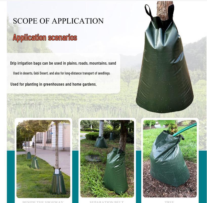 Borsa riutilizzabile per l'irrigazione degli alberi da 20 galloni - Borsa premium in PVC a rilascio lento per irrigazione a goccia