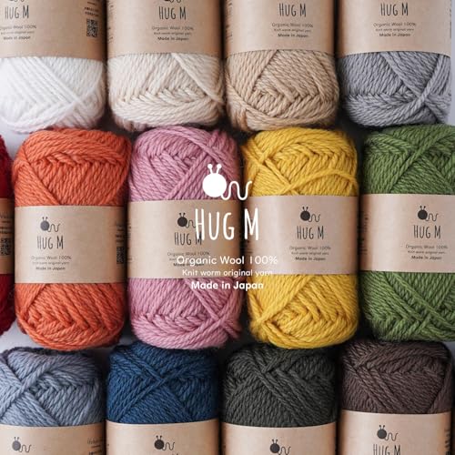 5 Knäuel Rohwollgarn, HUG Medium, Mittlere Stärke, 30g (ca. 64m), 100 % Wolle (101. Cremefarben)
