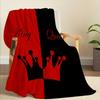 Black and red combination color digital-printed polyester velvet flannel cover blanket Fleece soft sofa cover blankets for beds