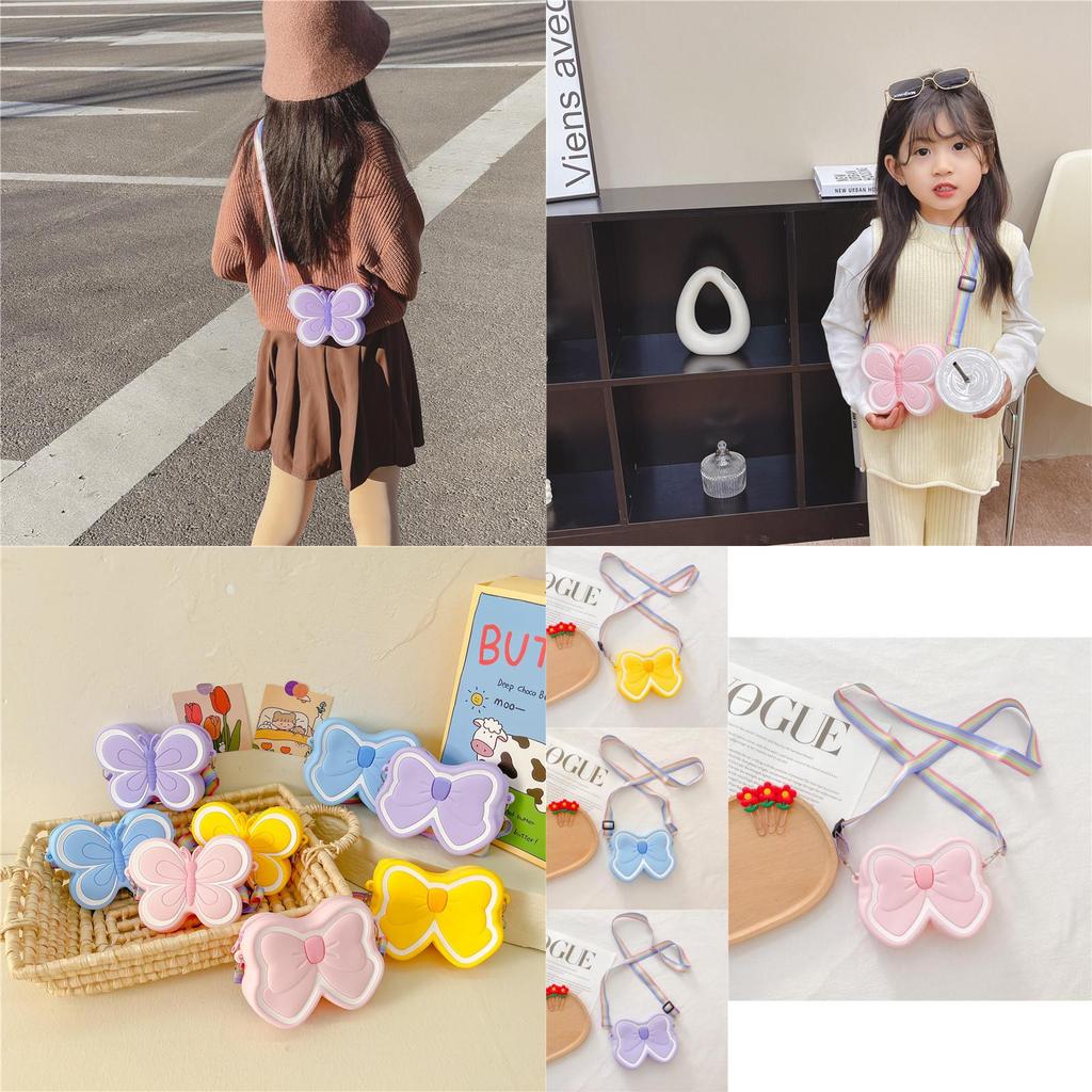 Fun And Fashionable Mini Crossbody Bag For Kids With Playful Butterfly Bow Style