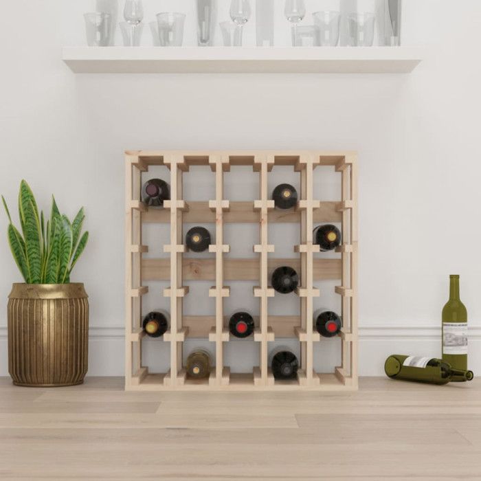 VidaXL Casier à vin 58,5x33x60,5 cm Bois de pin massif 822526
