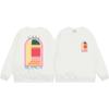 Grenzüberschreitende trendige Marke Casablanca Casablanca Buchstabe gemaltes Print 380g Herren- und Damen- Rundhals-Pullover