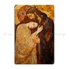 Healing Love The Embrace of Christ and Mary Magdalene Metal Plaque Poster Vintage Garage Custom Cinema Custom Tin Sign Poster