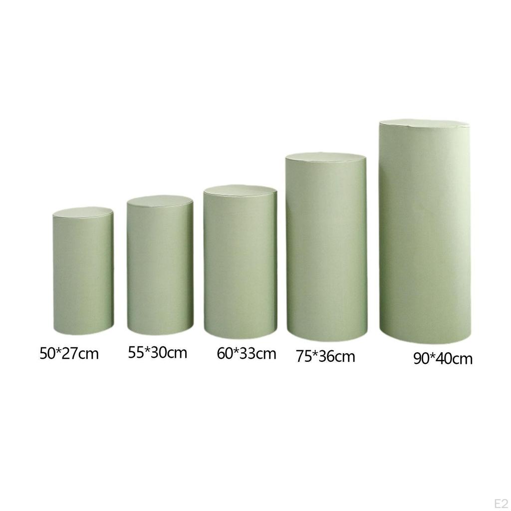 5Pcs Cylinder Plinth Covers Stand Pillar Pedestal for Celebration