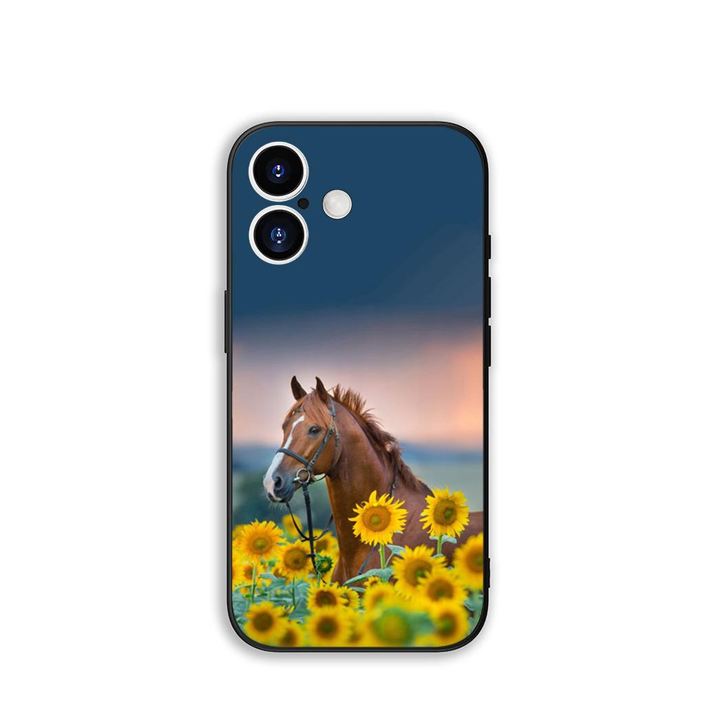 Hülle Wildes Pferd Schwarz Cool für Samsung Galaxy A25 A37 A57 A12 A14 A31 A41 A50 A51 A70 A71 A72 A21S A04 M15 Note 20 9 8 10 Hülle