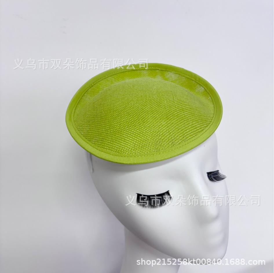 Imitation linen DIY hat embryo base elastic mesh hair accessories headgear hat bottom fashion retro top hat clothing DIY small warped edge