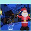 Brightly Lit Inflatable Christmas Santa Claus For Cheerful Outdoor Holiday Party Decoration