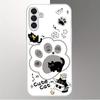 Schelmische Katze versilberte Glas-Handyhülle geeignet für Samsung Galaxy S26 S25 S24 S22 S21 S20 FE/Ultra/Plus sturzsicher