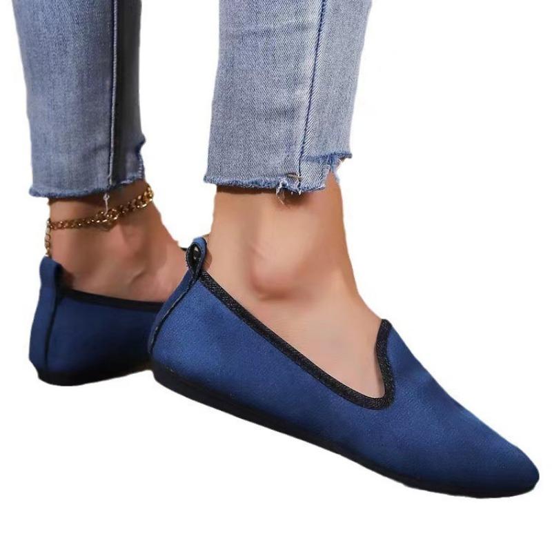 Autumn new casual flat comfortable Doudou shoes pointed shallow mouth one pedal single shoes