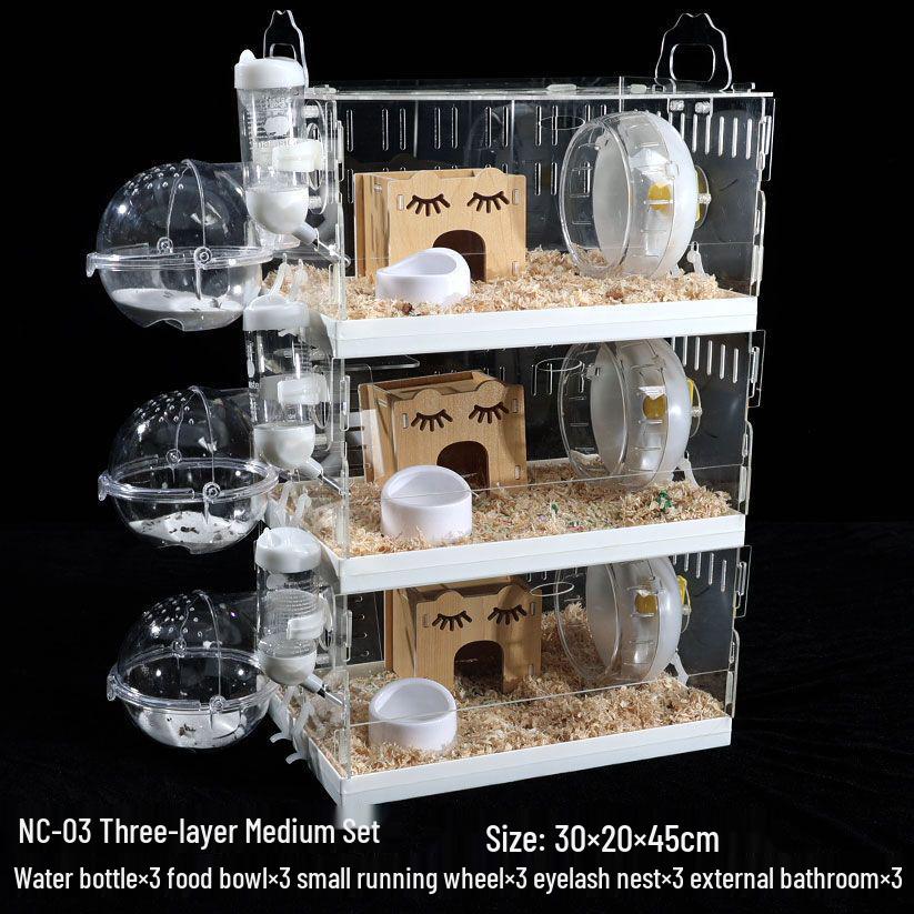 Клетка для хомяка Golden Bear Двухслойный акриловый роскошный набор «Вилла»