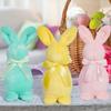 Cute Easter Bunny Doll Ornaments Handmade Happy Easter Decoration  Home Living Room Decor