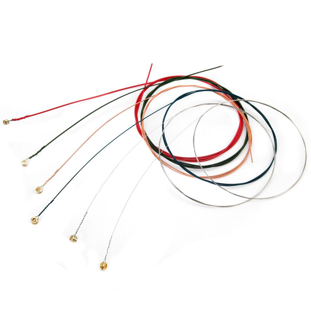 Acoustic Guitar String Replacement AntiRust Coating Light Musical Instrument Accessories(Colorful )
