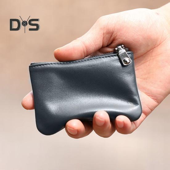 Faux Leather Coin Purse Money Bag with Zipper Closure Cash Bag Pocket Wallet for Bills Coins Keys Cards Men And Women