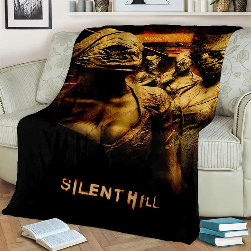 3D Silent Hill HD Horror Movie Game Blanket,Soft Throw Blanket for Home Bedroom Bed Sofa Picnic Travel Office Cover Blanket Kids