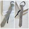 Choker Full Rhinestone Tie Locomotive Style Pre-tied Tie Y2K Punk Style Long Necktie  Students