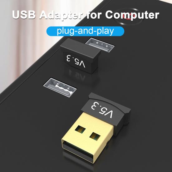 Bezprzewodowy Adapter Plug and Play Obsługa Wielu Urządzeń Niskie Opóźnienie Komputer Stacjonarny Odbiornik Audio USB Kompatybilny z Bluetooth 5.3 Adapter