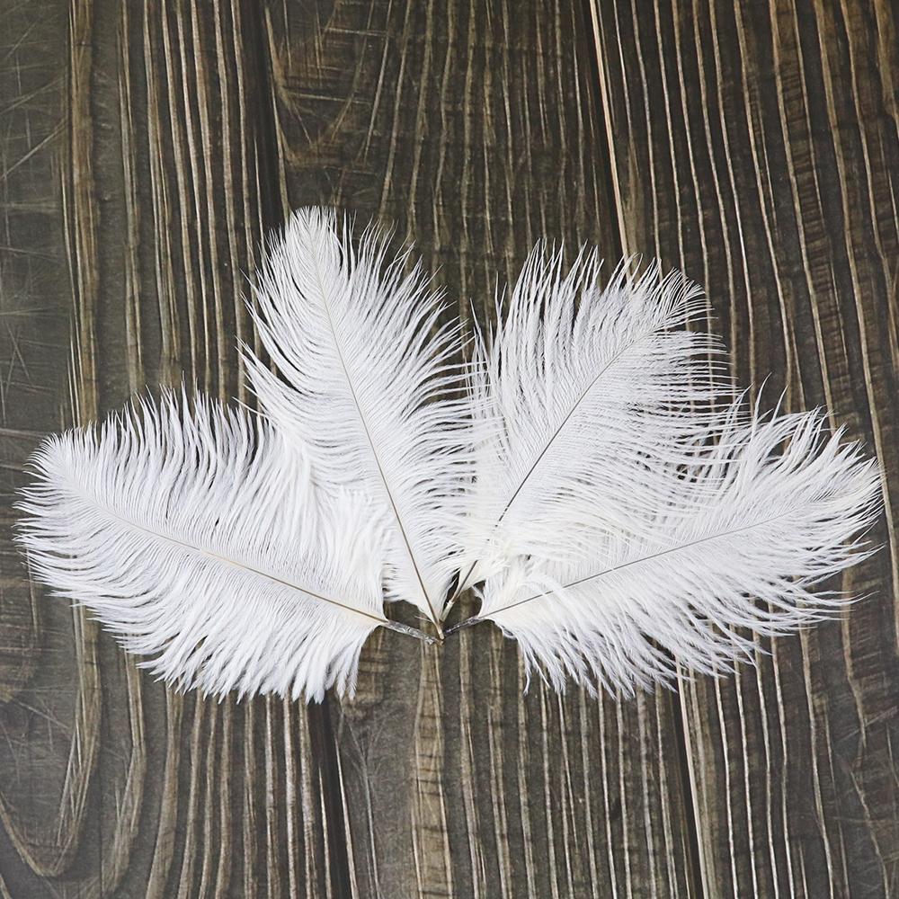 10Pcs White Ostrich Feather For Crafts 10-15Cm Wedding Party Home Decoration Natural Feathers Ostrich Plumes  Plumas Decorativas