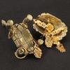 Decorative Metal Storage Box For Rings Necklaces Ashtray In Tortoise Design Artistic Turtles themed Brass Container