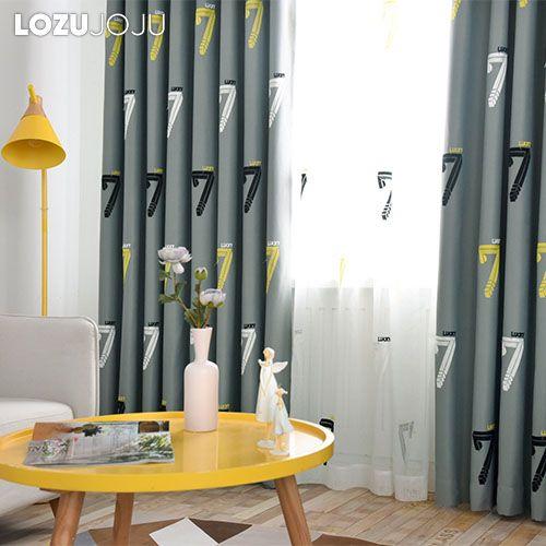 1PC LOZUJOJU Fashionable and Minimalist 70-80% Blackout Degree Embroidered Blackout Curtains for Bedroom Living Room Home Decor