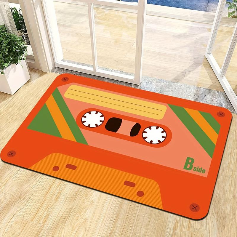 3D Retro Record Machine Visual Door Mat Stereoscopic Carpet for Bedroom Coffee Table Decor Foot Rug Home Bathroom Accessories