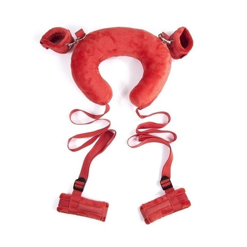 Adjustable Adult Sex Toys for Woman Couples Restraints Collar Handcuffs & Ankle Cuffs Slave Erotic Bdsm Bondage Set Fetish Games