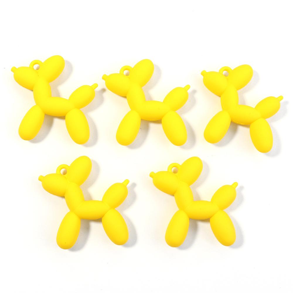 5pcs/lot Colorful Cute Acrylic Cartoon Balloon Dog Pendants For Jewelry Making DIY Bracelet Necklace Keychains Accessories