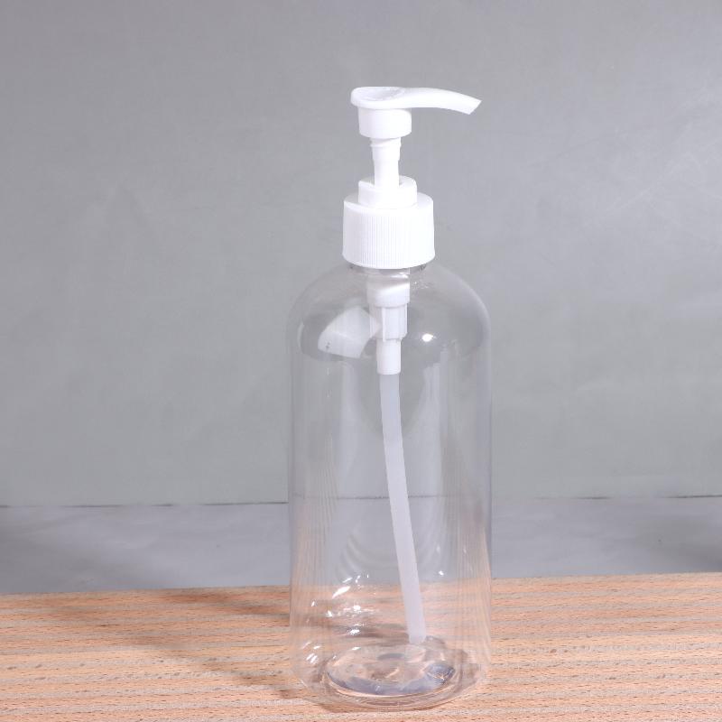 500Ml Refillable Pump Bottles Clear White Plastic Liquid Dispensing Bottle For Lotion Shampoo Soap Body Wash Travel Use
