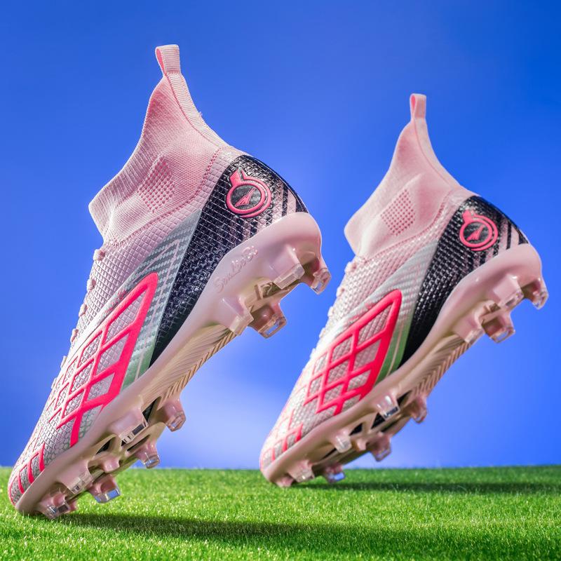 Football Shoes Men's High Top Spikes Shredded Spikes Student Children Boys Lawn Training Shoes Amazon 2025