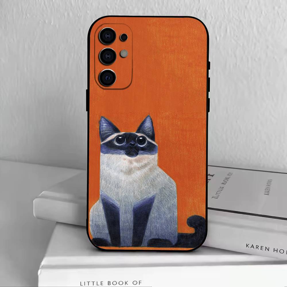

Mr. Cat Phone Case For Samsung S25,S24,S21,S22,S23,S30,Ultra,S20,Plus,Fe,Lite,Note,10,Black Cover Samsung S235G