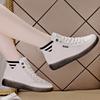 Fashion Soft Soled Single Shoe 2024 Autumn New Solid Color Versatile Casual Wedge Heel Lightweight Anti Slip Sports Women Sneakers